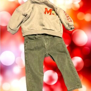 Bundle H&M top Zara jeans size 9-12m. mix and match $25